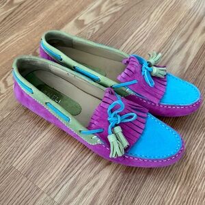Van Eli Color Block Suede Tasseled Driving Loafers size‎ 9 A